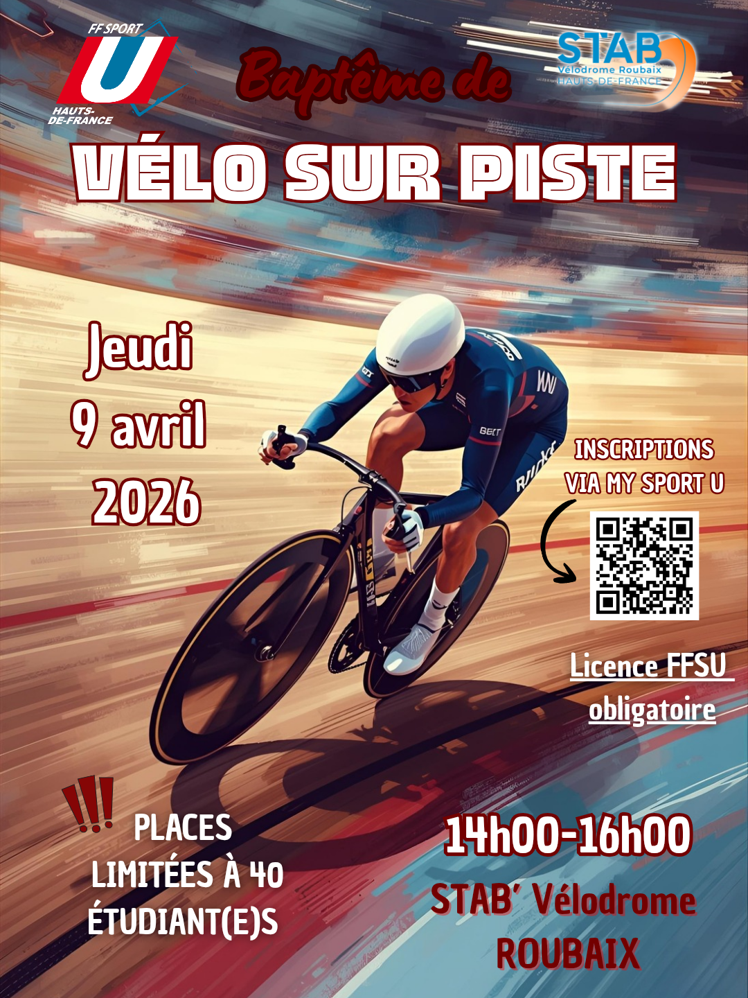 STAB de Roubaix - Baptême de vélo sur piste - #Sport U