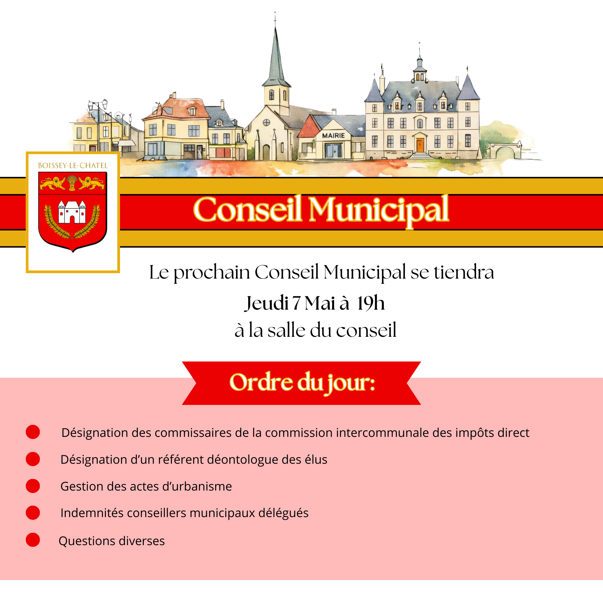 Conseil Municipal - 7 Mai 2026