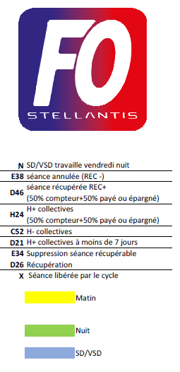 CALENDRIER DE TRAVAIL - CSE MENSUEL DE SEPTEMBRE