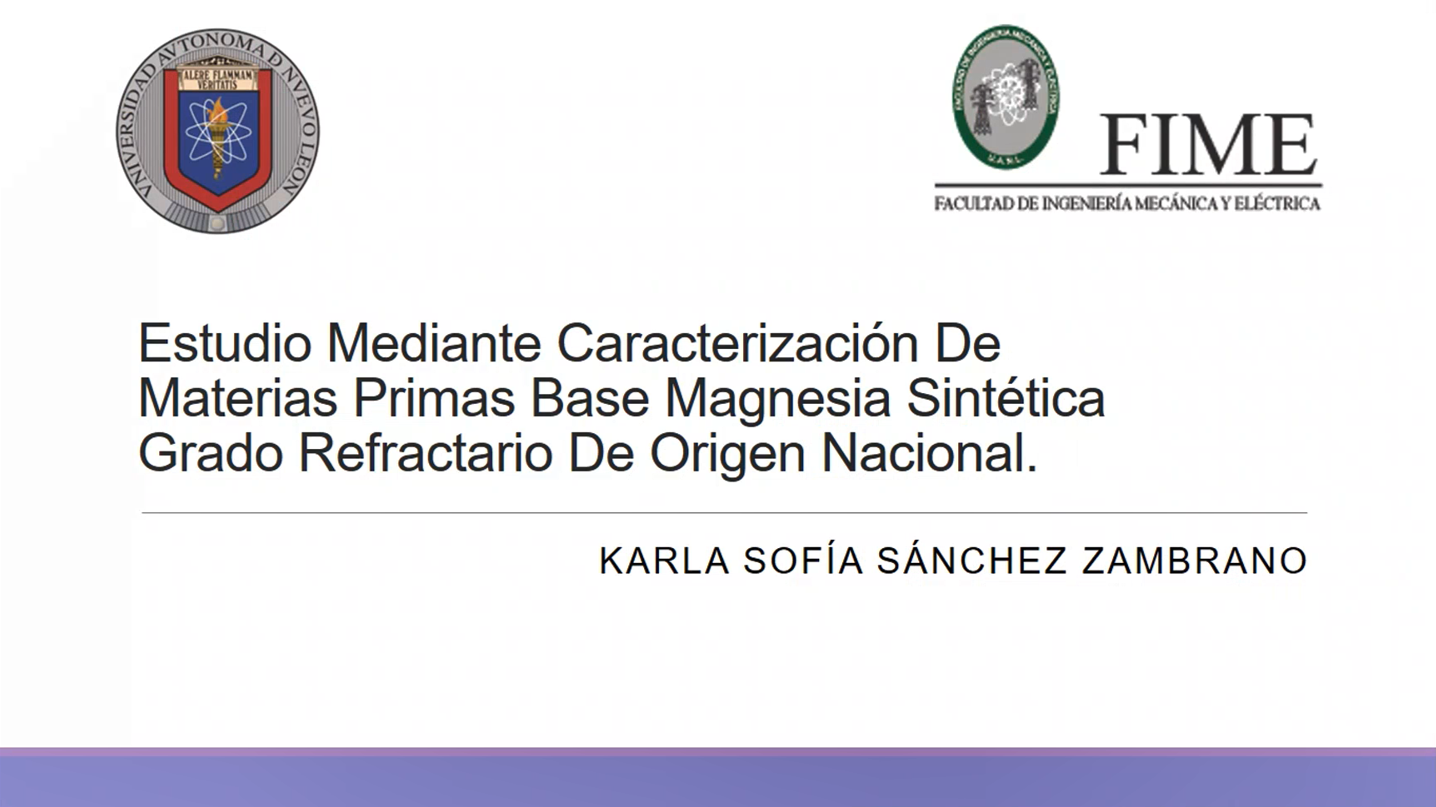 Estudio Mediante Caracterización de Materias Primas Base Magnesia Sintética Grado Refractario de Origen Nacional