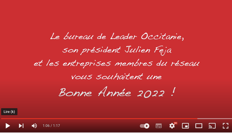 Leader Occitanie vous souhaite une Bonne Année 2022