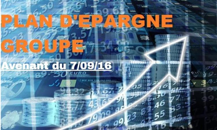 Accord Plan Epargne Groupe - avenant du 7/09/16