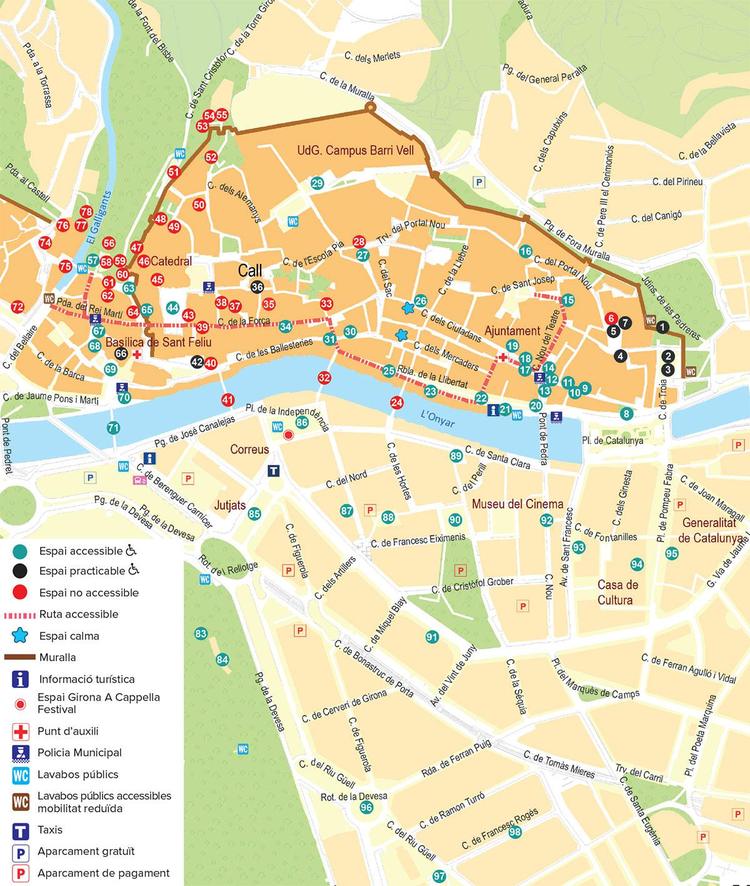 Plànol d'espais accessibles