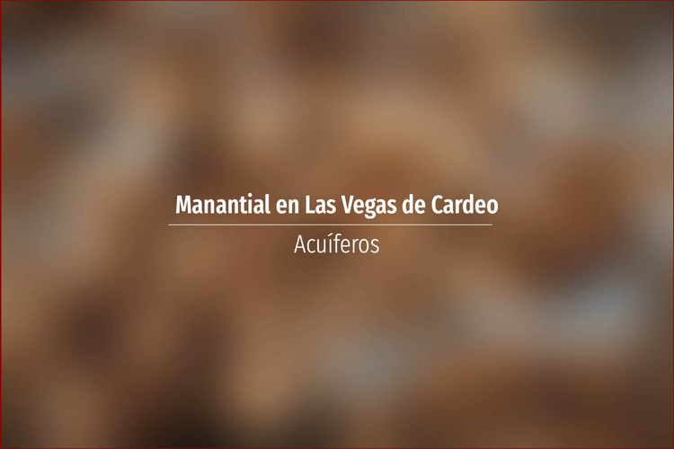 Manantial en Las Vegas de Cardeo