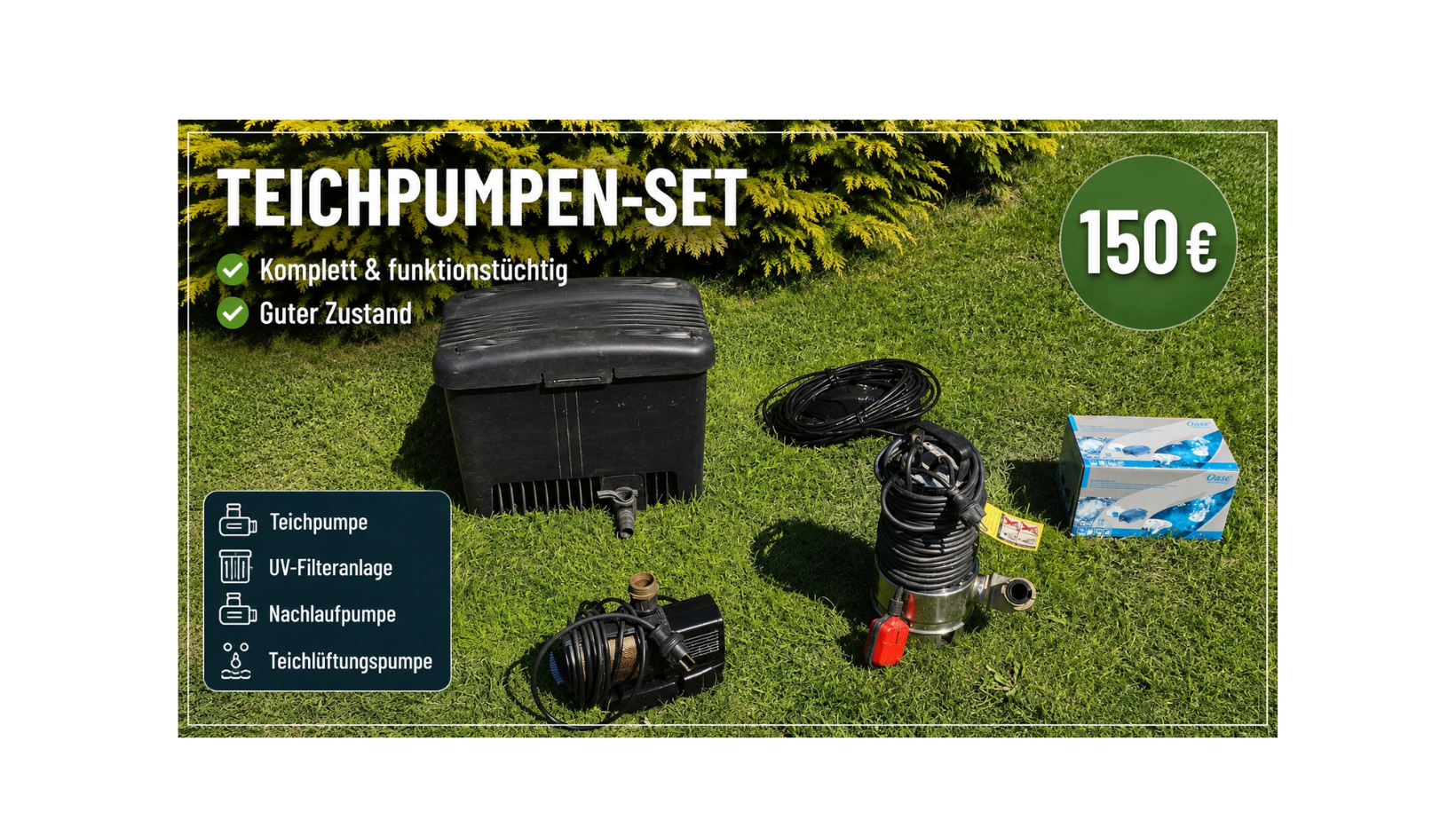 Teichpumpenset zu verkaufen