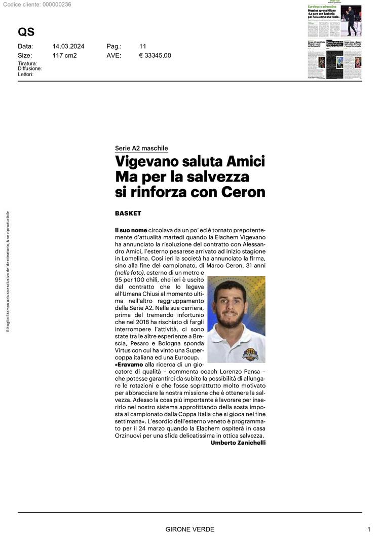 Quotidiano Sportivo - 14/03/24