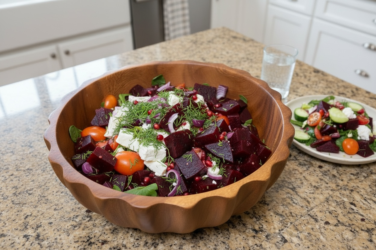 Beetroot, Pomegranate & Feta Salad 