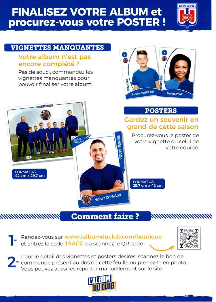 Finalisez votre album et procurez-vous votre poster!