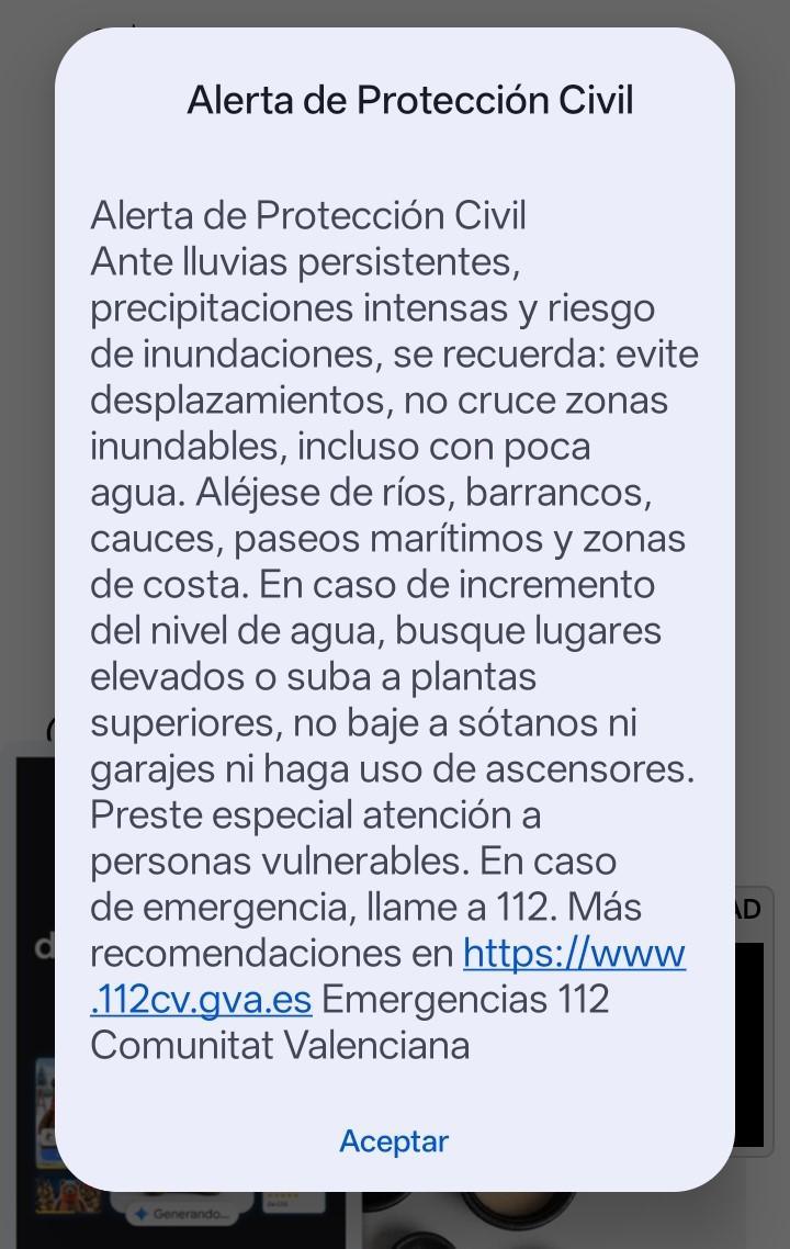 Vuelve a sonar Es-Alert en la Marina Alta ante la alerta roja por lluvias