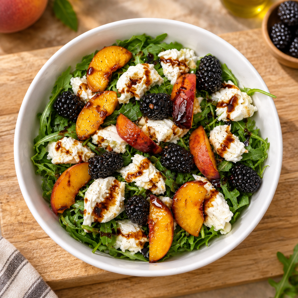 Caramelised Nectarine & Burrata Salad