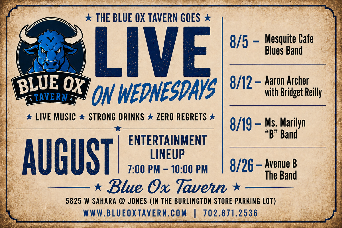 LIVE on WEDNESDAYS | August Event Calendar