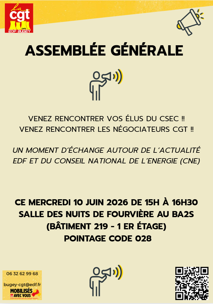 AG du personnel - 10 juin 2026 à 15h 