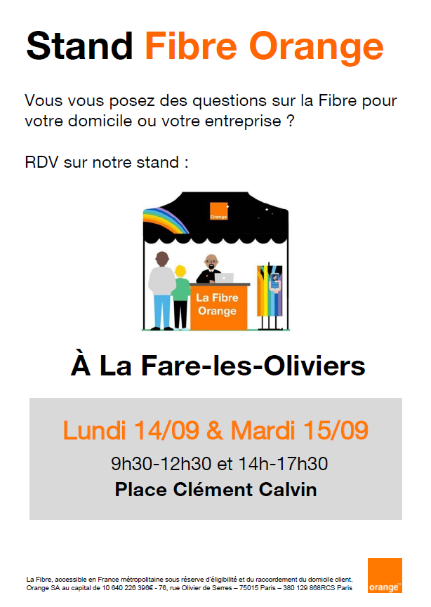 Orange sera présent pour répondre à vos questions les 14 et 15 septembre