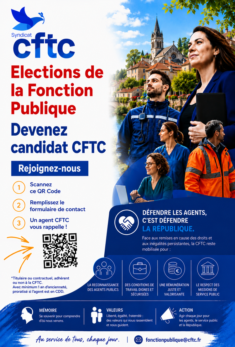 Fonction publique : une journée utile pour VOUS… et pour faire grandir la CFTC !