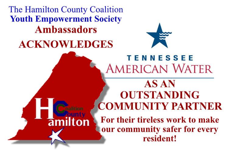 Coalition's Youth Empowerment Society, (Y.E.S.) Acknowledges Tennessee American Water