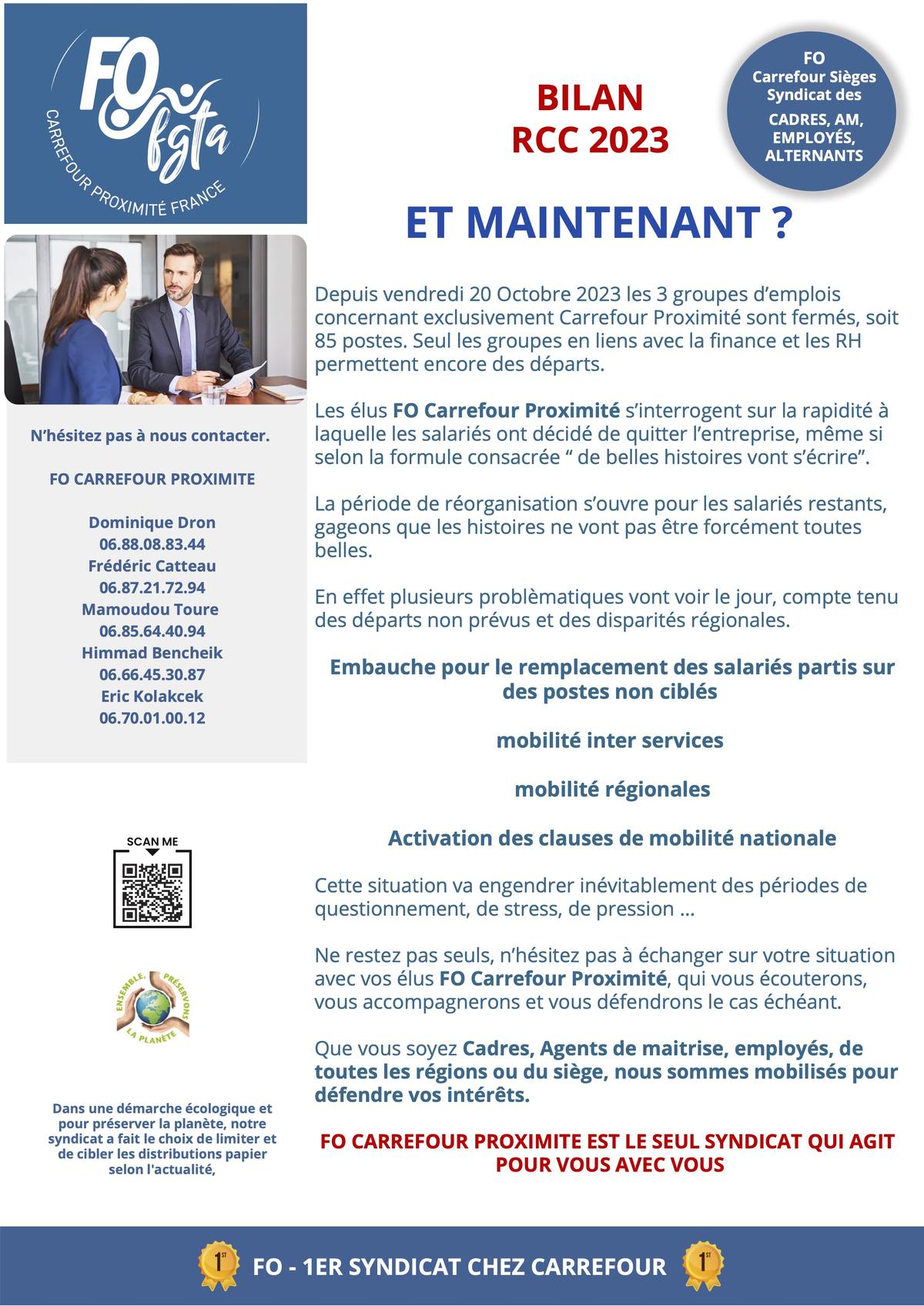 Carrefour Proximité France-bilan RCC 2023-Et maintenant?