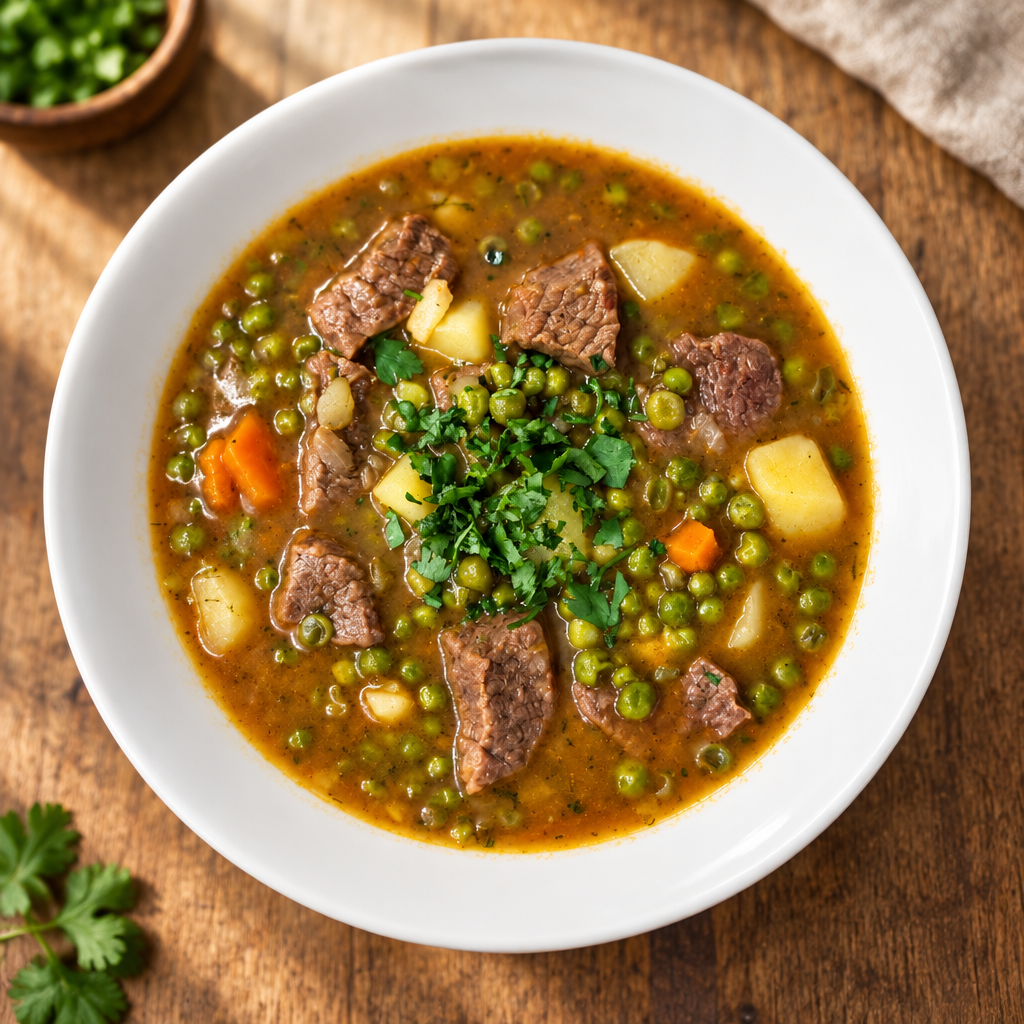 Beef & Fresh Pea Stew