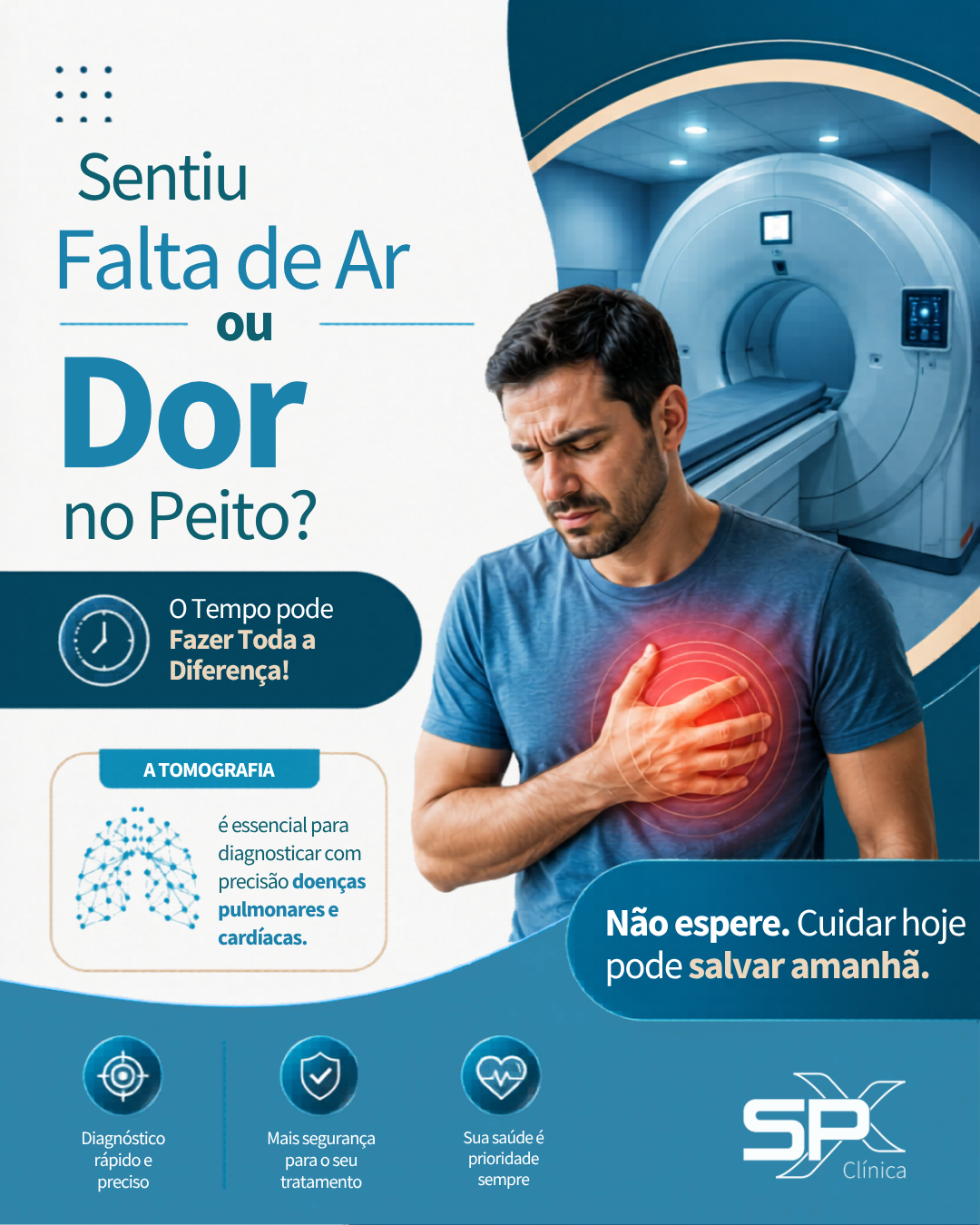 Ei, falta de ar ou dor no peito não podem esperar! ⏱️❤️