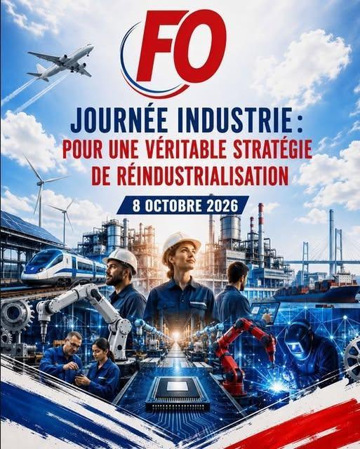 Journée industrie à la Confédération Force ouvrière le jeudi 8 octobre 2026.