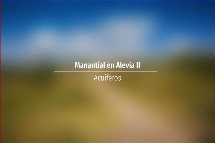 Manantial en Alevia II