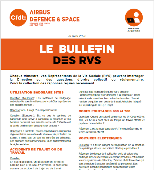 Le bulletin des RVS