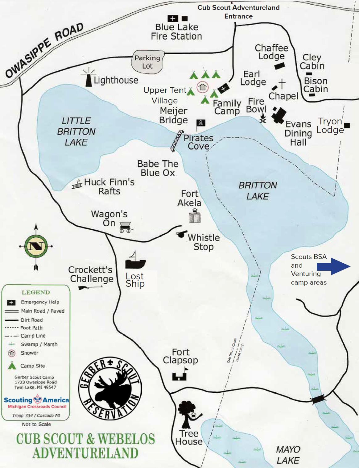 Cub Scout Adventureland Map