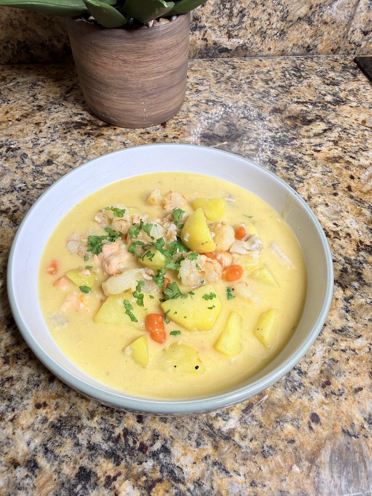 PROTEIN-PACKED SEA FOOD CHOWDER