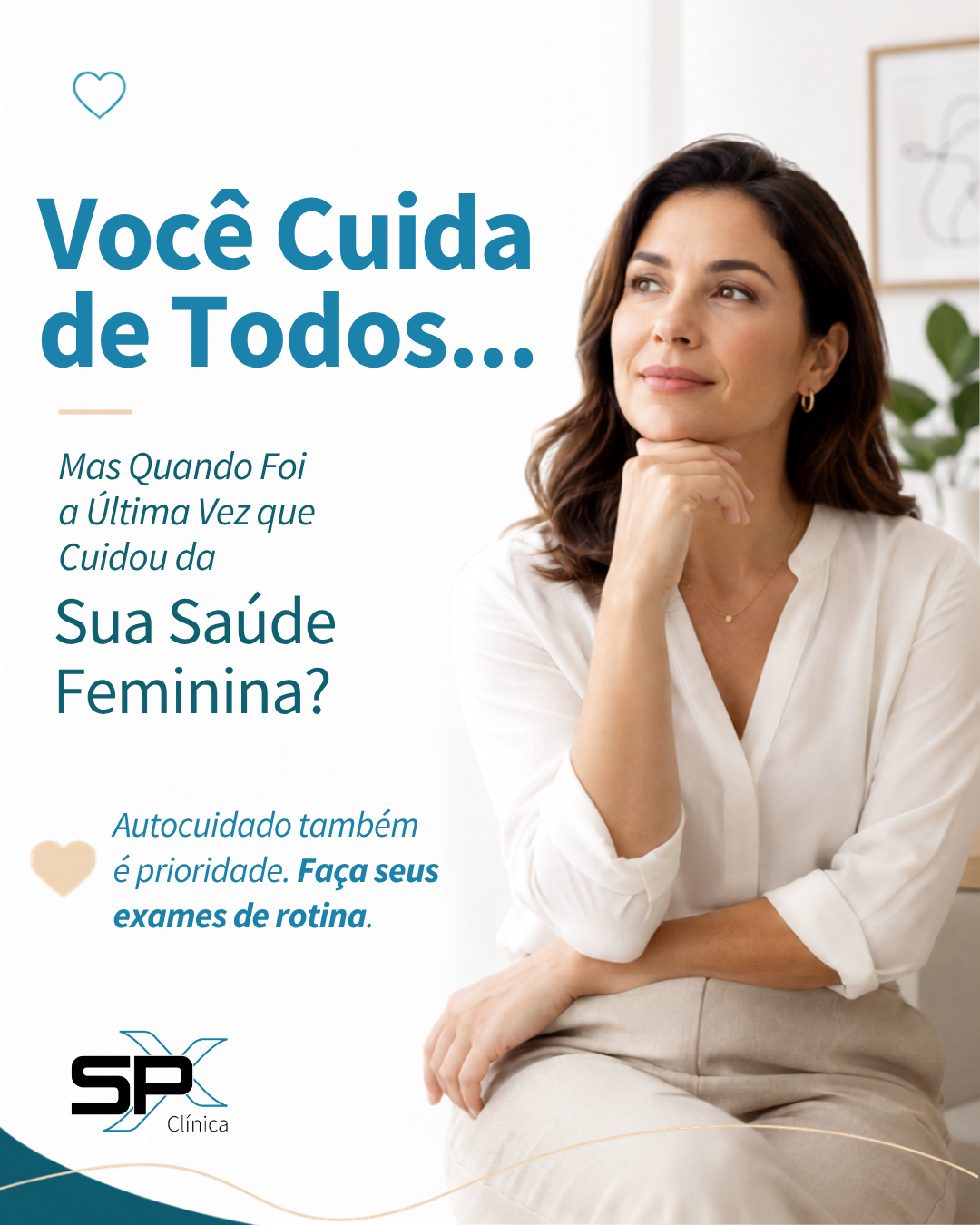 💗 Você organiza a rotina da casa, cuida dos filhos, dos pais e do trabalho.  Mas, em meio a tudo isso, uma pergunta: Quando foi a última vez que você reservou um tempo para cuidar de você?