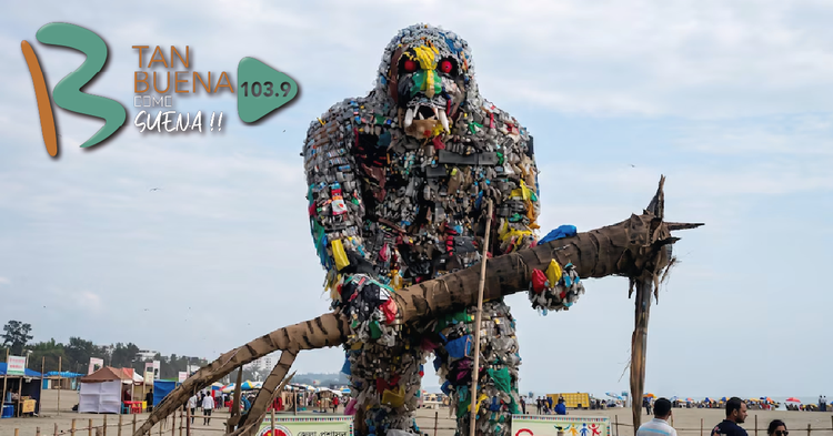 Construyeron un monstruo gigante con cinco toneladas de basura para concientizar sobre la contaminación