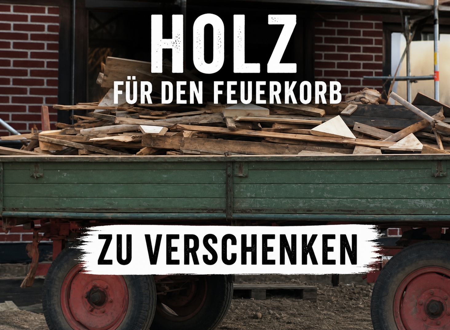 Holz für den Feuerkorb aus einer Dachstuhl-Sanierung zu verschenken.