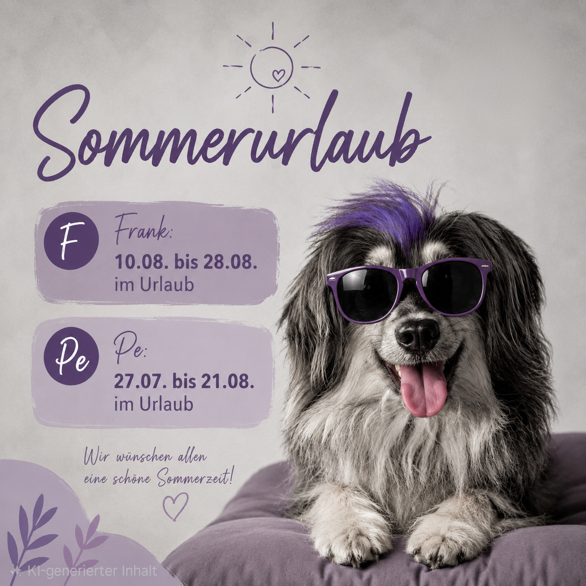 Urlaub des Teams