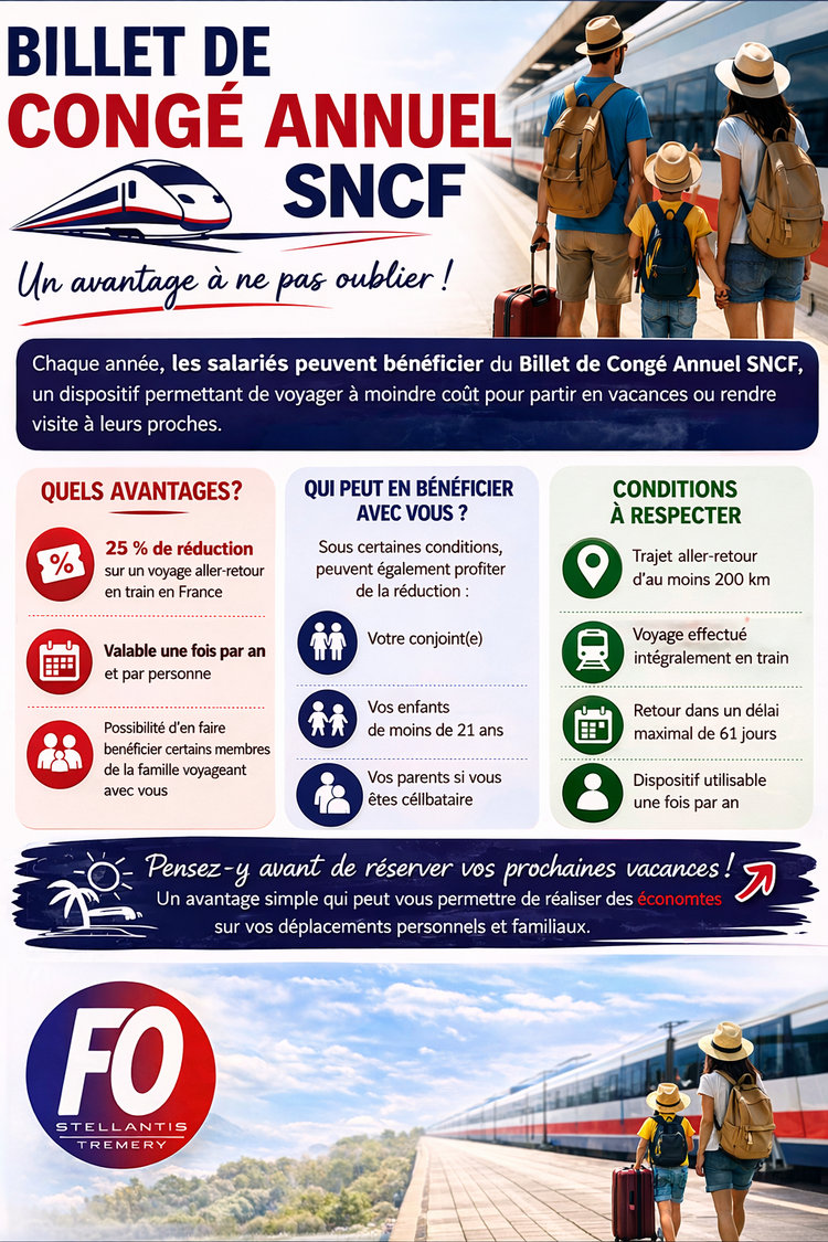 Billet de Congé Annuel SNCF