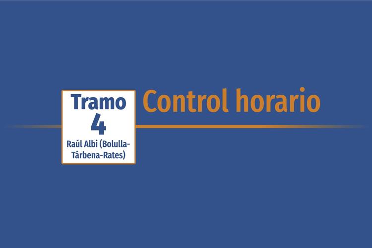 Tramo 4 › Raúl Albi (Tárbena-Rates) › Control horario