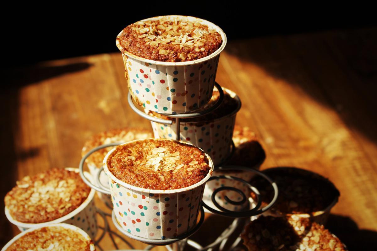 oats Muffin with hazelnut and pumpkin مافن الشوفان بالبندق واليقطين