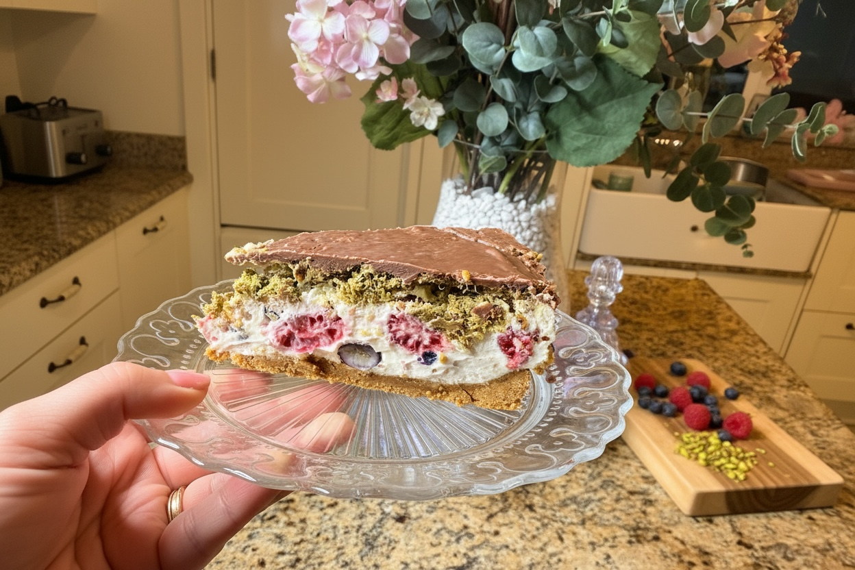 Dubai Inspired Chocolate Cheesecake