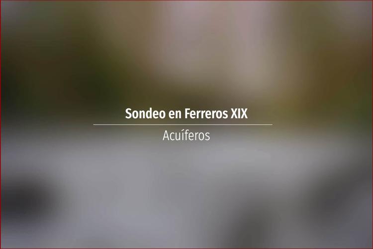 Sondeo en Ferreros XIX