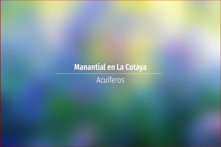 Manantial en La Cotaya