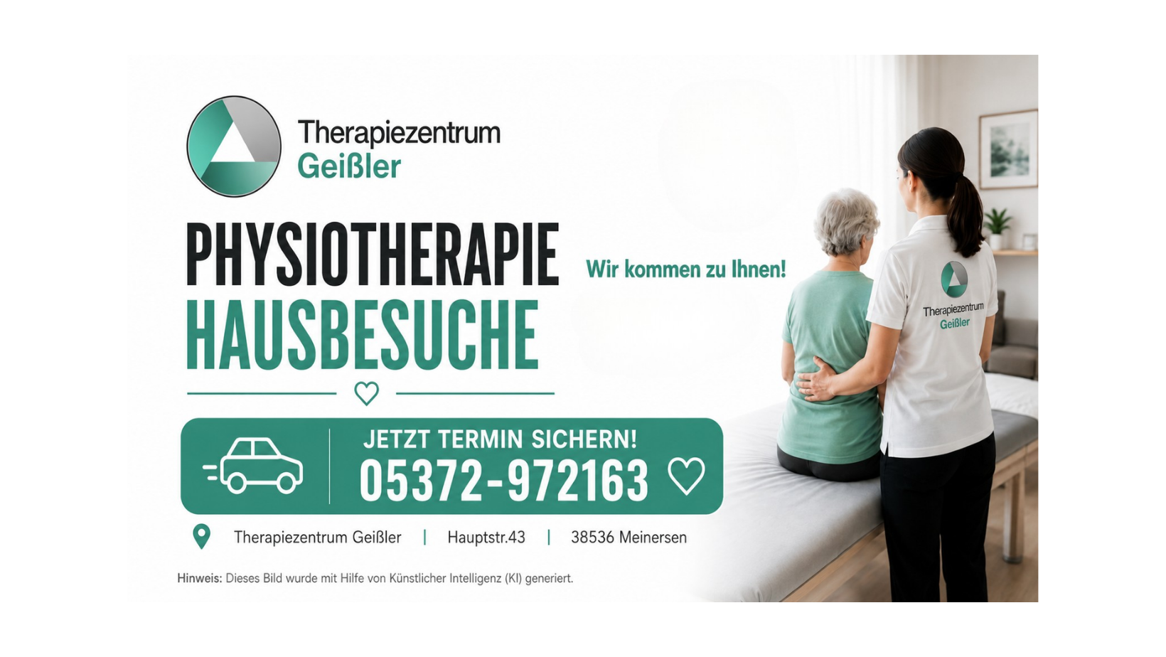Physiotherapie-Hausbesuche in Meinersen und Umgebung: Das Therapiezentrum Geißler hat aktuell wieder freie Kapazitäten.