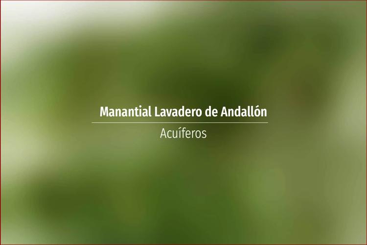 Manantial Lavadero de Andallón