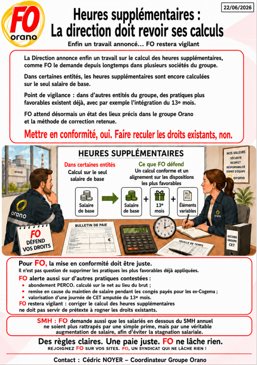 Heures supplémentaires : La DIR doit revoir ses calculs!