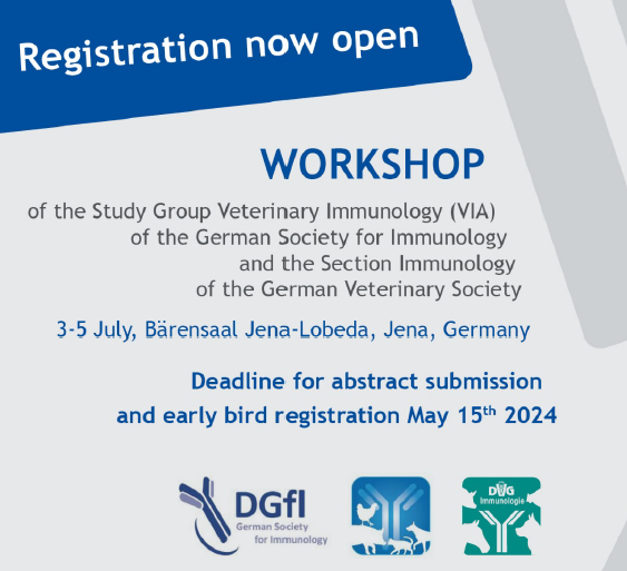 Freikarten zur Teilnahme am Workshop of the Study Group Veterinary Immunology (VIA) 