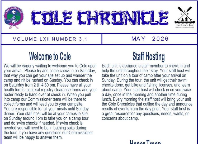 Cole Chronicle - May 2026