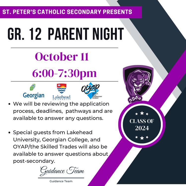 Gr. 12 Parent Night