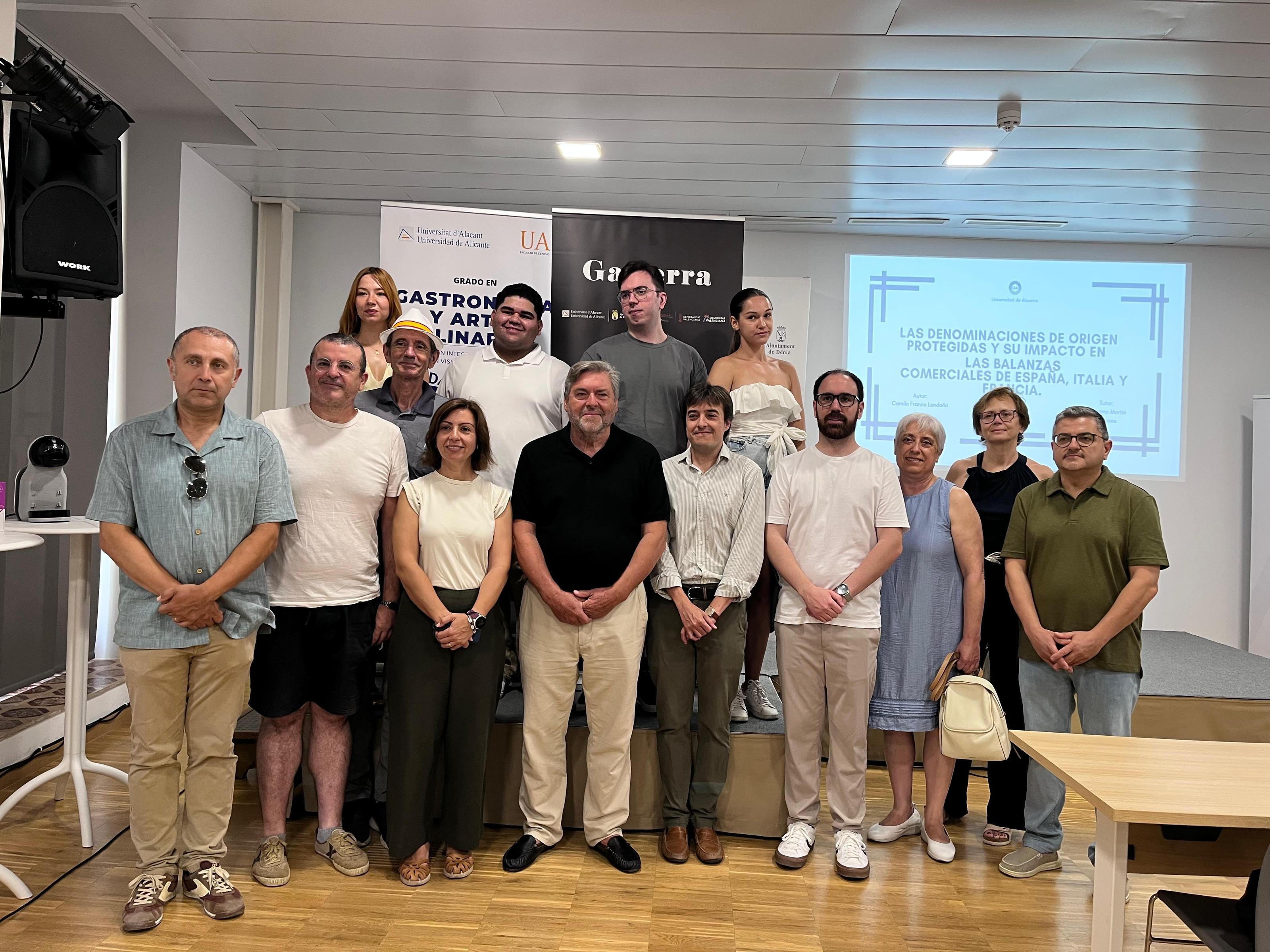 El alumnado de Gastronomía de la UA presenta en Dénia sus proyectos de TFG
