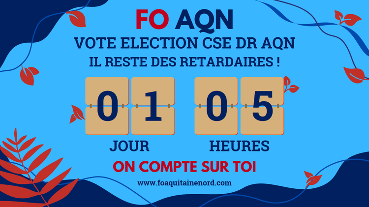 Election CSE DR AQN, c’est important d’y accorder 5 min. Sabrina, Serge et Sovatha compte sur toi !