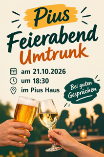 Feierabendumtrunk im Pius-Haus