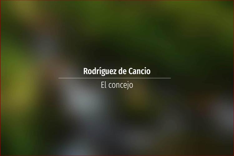 Rodríguez de Cancio