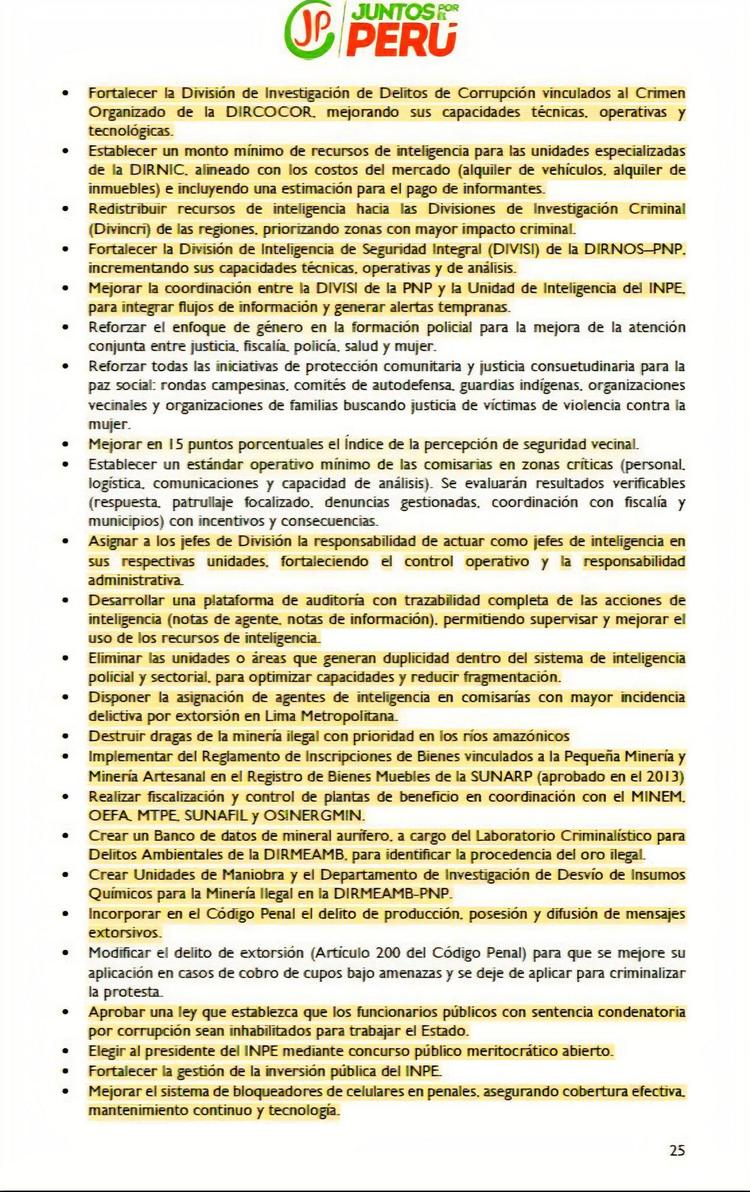 Conoce las propuestas de Roberto Sánchez para reformar la PNP