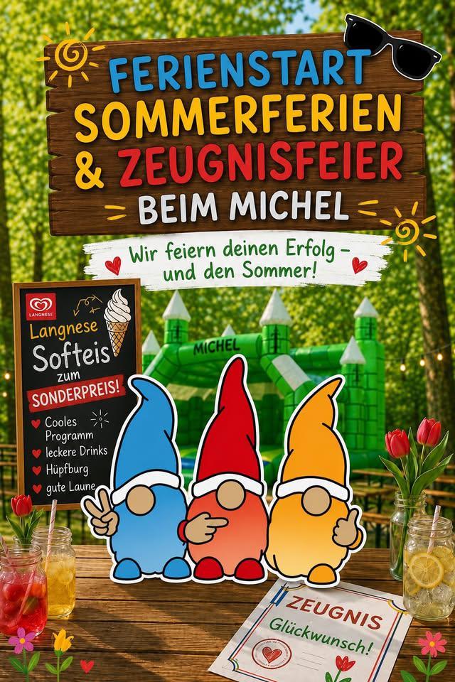 26.06. ab 11:00 Uhr:🧒👧KIDS Special Zeugnisfeier im Waldbiergarten🌳 beim Michel