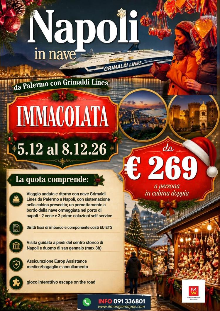 MERCATINI DI NATALE A NAPOLI MINI CROCIERA PALERMO - NAPOLI 